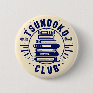 Macaron Rond 5 Cm Tsundoku Club Amoureux des Livres Bibliophile Book