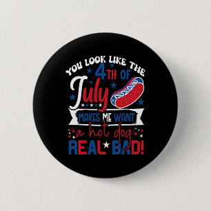 Macaron Rond 5 Cm Tu As L'Air 4 juillet Me Fait Vouloir Un Chien Cha
