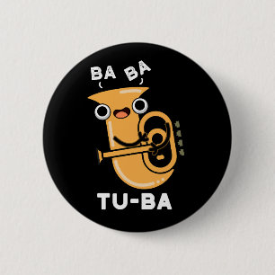 Macaron Rond 5 Cm Tu-ba Blagues de Tuba Drôle Fond Sombre