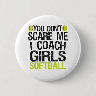 Macaron Rond 5 Cm Tu ne me fais pas peur J'Entraîne Filles Softball