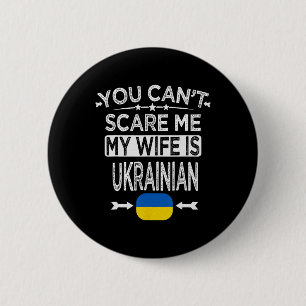Macaron Rond 5 Cm Tu ne me fais pas peur, ma femme est ukrainienne