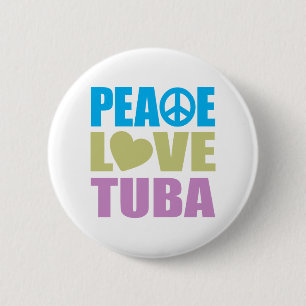 Macaron Rond 5 Cm Tuba d'amour de paix