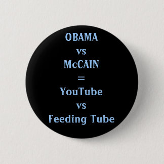 Macaron Rond 5 Cm Tube d'OBAMAvsMcCAIN=YouTubevsFeeding