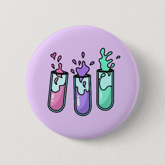 Macaron Rond 5 Cm Tubes de test de turbulence (Devant)