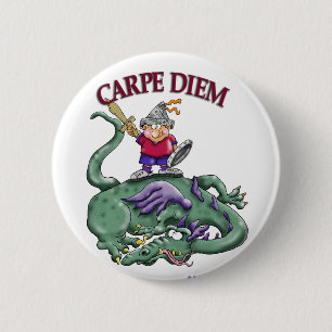 Macaron Rond 5 Cm Tueur de dragon - CARPE DIEM