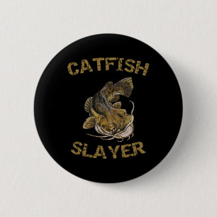 Macaron Rond 5 Cm Tueur de poisson-chat Poisson-chat pour pêcheur de