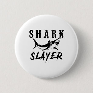Macaron Rond 5 Cm Tueur de requins pêche de requin et pêcheurs en ea