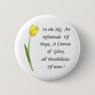 Macaron Rond 5 Cm Tulipe jaune