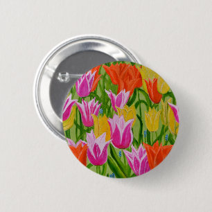 Macaron Rond 5 Cm Tulipes