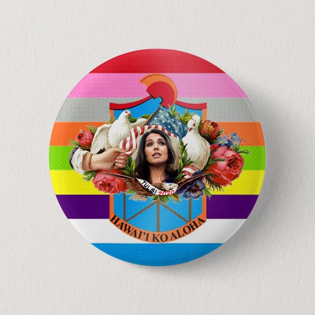 Macaron Rond 5 Cm Tulsi Gabbard 2020 (Devant)