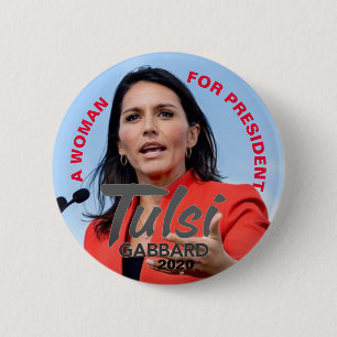 Macaron Rond 5 Cm Tulsi Gabbard 2020