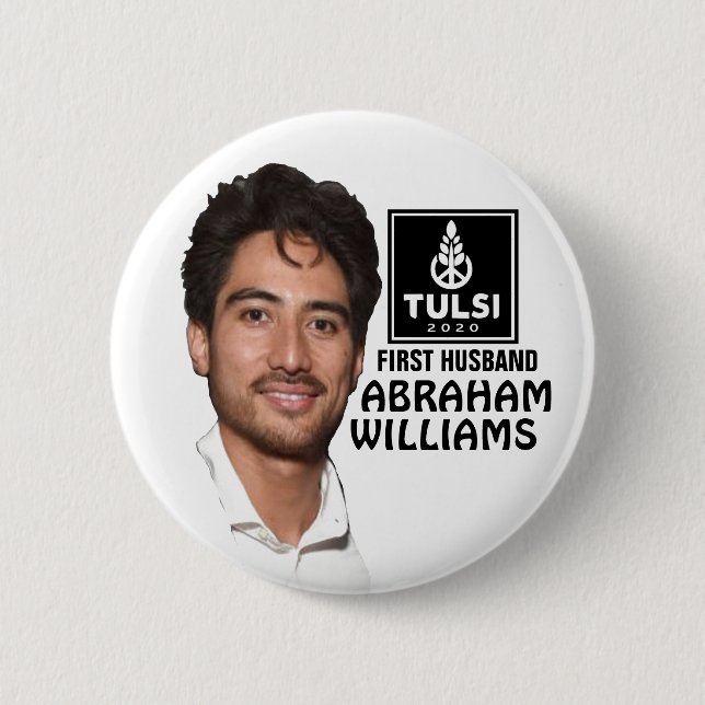 Macaron Rond 5 Cm Tulsi Gabbard Abraham 2020 Williams pour premier (Devant)