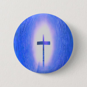 Macaron Rond 5 Cm Tunnel Croix Lumière Christian Love Jesus