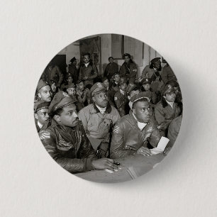 Macaron Rond 5 Cm Tuskegee Airmen à Briefing World War II