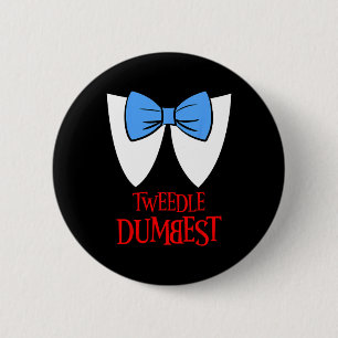 Macaron Rond 5 Cm Tweedle costume Dumbest Halloween Fairytale Charac