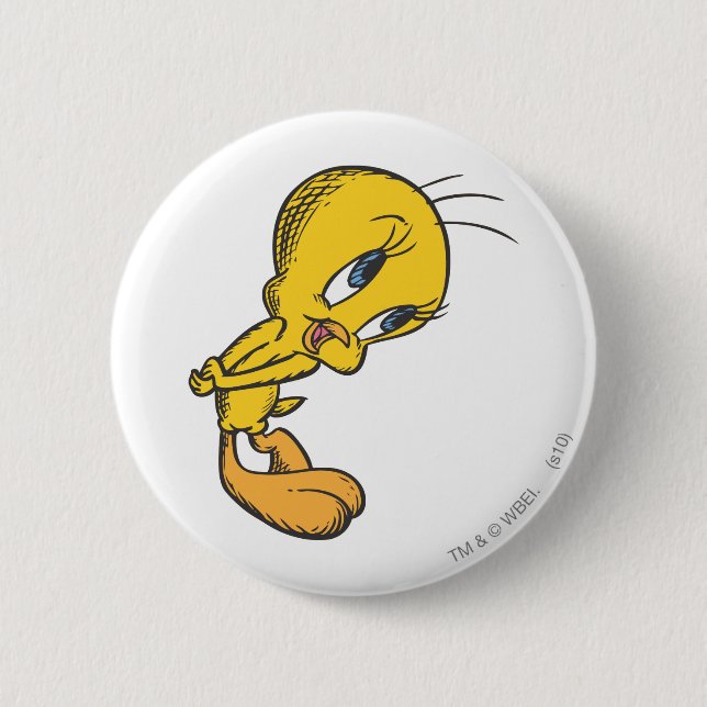 Macaron Rond 5 Cm Tweety Bashful (Devant)