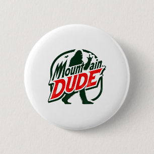 Macaron Rond 5 Cm Type drôle de montagne Bigfoot Sasquatch Cadeau de