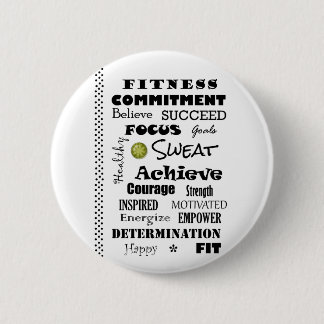 Macaron Rond 5 Cm Typographie de la condition physique motivationnel
