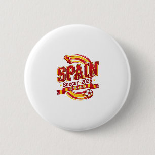 Macaron Rond 5 Cm Typographie de pays audacieuse Football Espagne 20