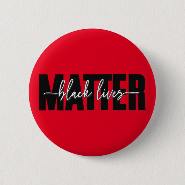 Macaron Rond 5 Cm Typographie élégante Black Lives Matter (Devant)