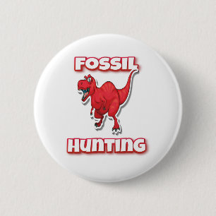 Macaron Rond 5 Cm Tyrannosaurus de la chasse aux fossiles