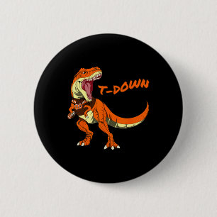 Macaron Rond 5 Cm Tyrannosaurus Rex de Cleveland Touche Pied Dinosau