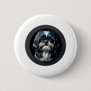 Macaron Rond 5 Cm tzu shih noir
