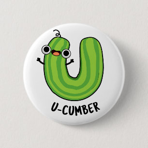 Macaron Rond 5 Cm U-cumber Funny Concomber Pun