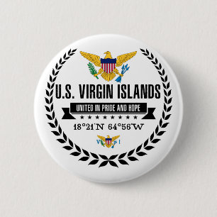 Macaron Rond 5 Cm U.S. Virgin Islands