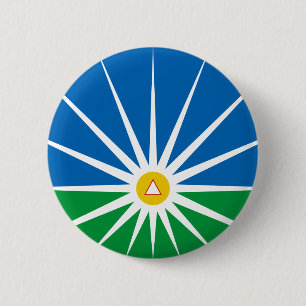 Macaron Rond 5 Cm Uberlandia Minasgerais drapeau de Brésil, Brésil