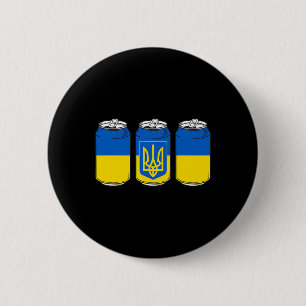 Macaron Rond 5 Cm Ukraine Drapeau Ukraina Pivo Urss Canette de bière
