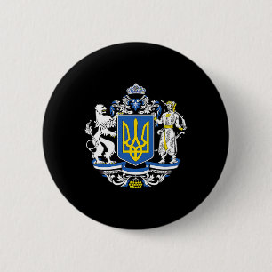 Macaron Rond 5 Cm Ukraine Drapeau Ukrainien Traditionnel
