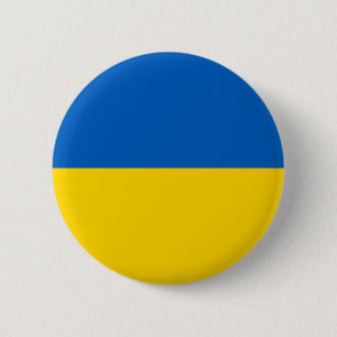 Macaron Rond 5 Cm Ukrainien de drapeau de l'Ukraine patriotique