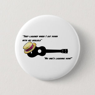 Macaron Rond 5 Cm Ukulélé riante