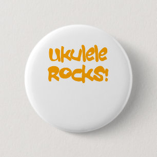 Macaron Rond 5 Cm Ukulele Rocks !