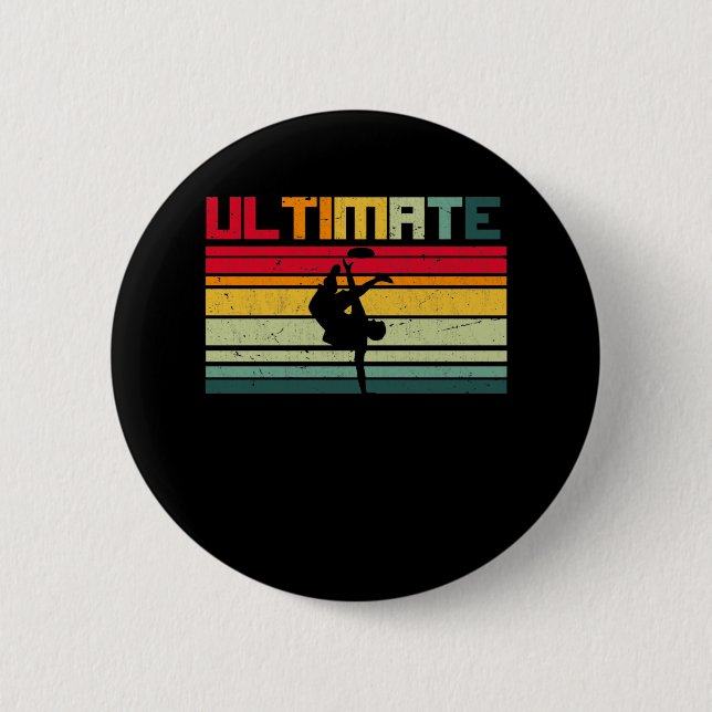 Macaron Rond 5 Cm Ultimate Frisbee Disque Golf Freestyle (Devant)
