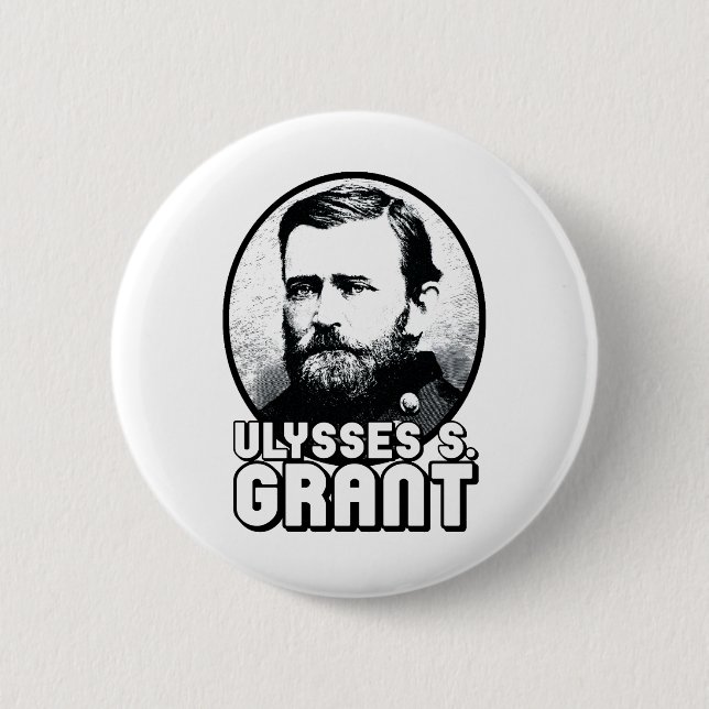 Macaron Rond 5 Cm Ulysses S. Grant (Devant)