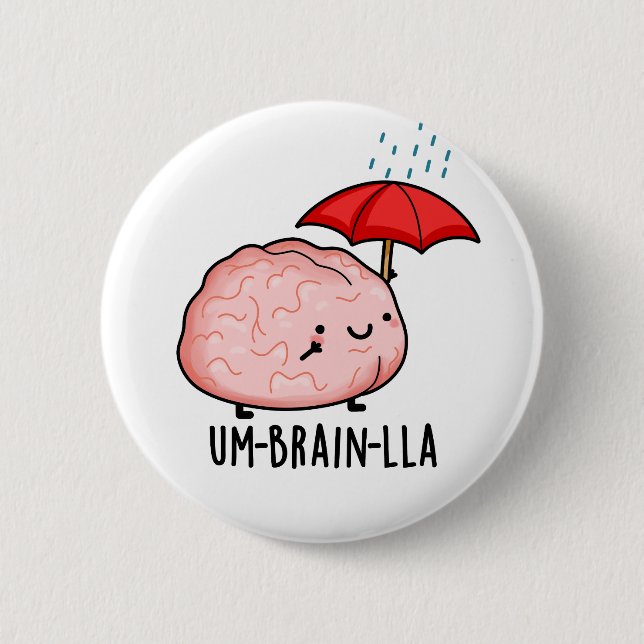 Macaron Rond 5 Cm Um-cerveau-lla Funny Brain Puns (Devant)