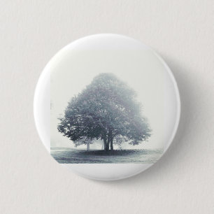 Macaron Rond 5 Cm Un arbre dans le brouillard