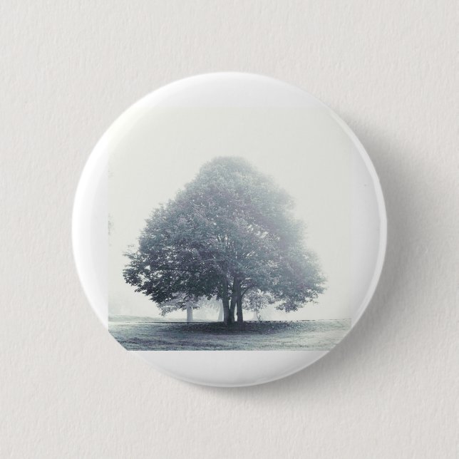 Macaron Rond 5 Cm Un arbre dans le brouillard (Devant)