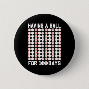 Macaron Rond 5 Cm Un Bal Pour 100 Jours De Baseball 100 Jours De Gi
