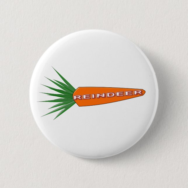 Macaron Rond 5 Cm Un bouton de carotte pour le renne de Noël (Devant)