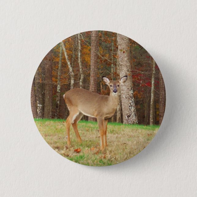 Macaron Rond 5 Cm Un cerf de rêve de chasseur (Devant)