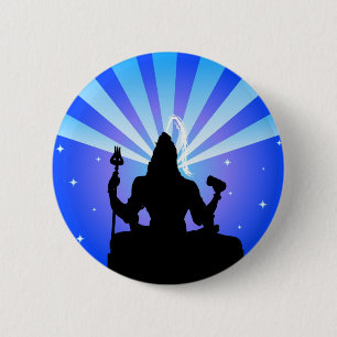 Macaron Rond 5 Cm Un dieu indien Shiva - bouton