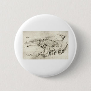 Macaron Rond 5 Cm Un enfant sur le canapé, no 2 - Whistler - c1890