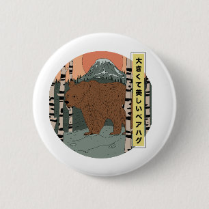 Macaron Rond 5 Cm Un gros câlin d'ours beau et grand