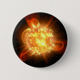 Macaron Rond 5 Cm Un jeune nain rouge