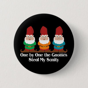 Macaron Rond 5 Cm Un la santé d'esprit de gnomes