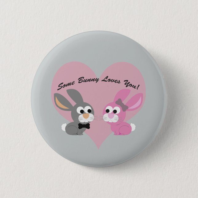 Macaron Rond 5 Cm Un lapin T'Aime ! (Devant)