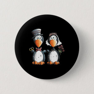 Macaron Rond 5 Cm Un Mariage De Pingouin Génial Cadeau Pour Mariée E